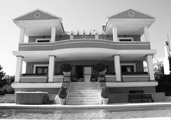 Pool zone of a Villa