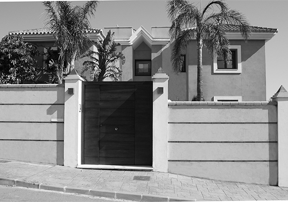 Front door of Villa in Estepona.